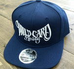 Wild Card Boxing Tag Logo Snapback Hat - Navy