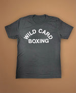 Wild Card Boxing Old School Logo Shirt - Graphite Black/White