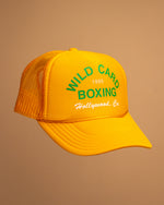 Wild Card Boxing Old School 1995 Logo Trucker Hat - Gold