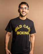 Wild Card Boxing Old School Logo Shirt - Black/Yellow