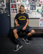 Wild Card Boxing Old School Logo Shirt - Black/Yellow