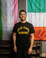 Wild Card Boxing Old School Logo Shirt - Black/Yellow