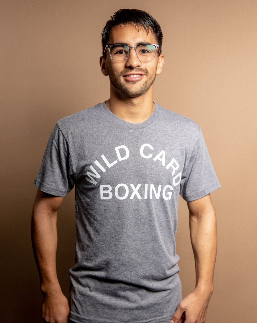 Wild Card Boxing Old School Logo Shirt - Grey/White