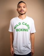 Wild Card Boxing Old School Logo Shirt - White/Green