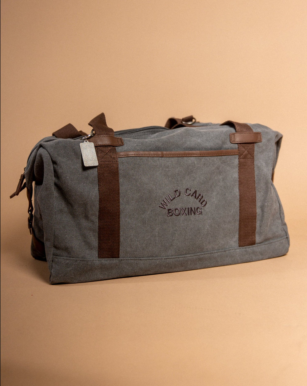 Wild Card Boxing Old School Logo Duffel Bag - Grey