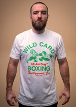 Wild Card Boxing Original Logo Shirt - White/Green/Orange